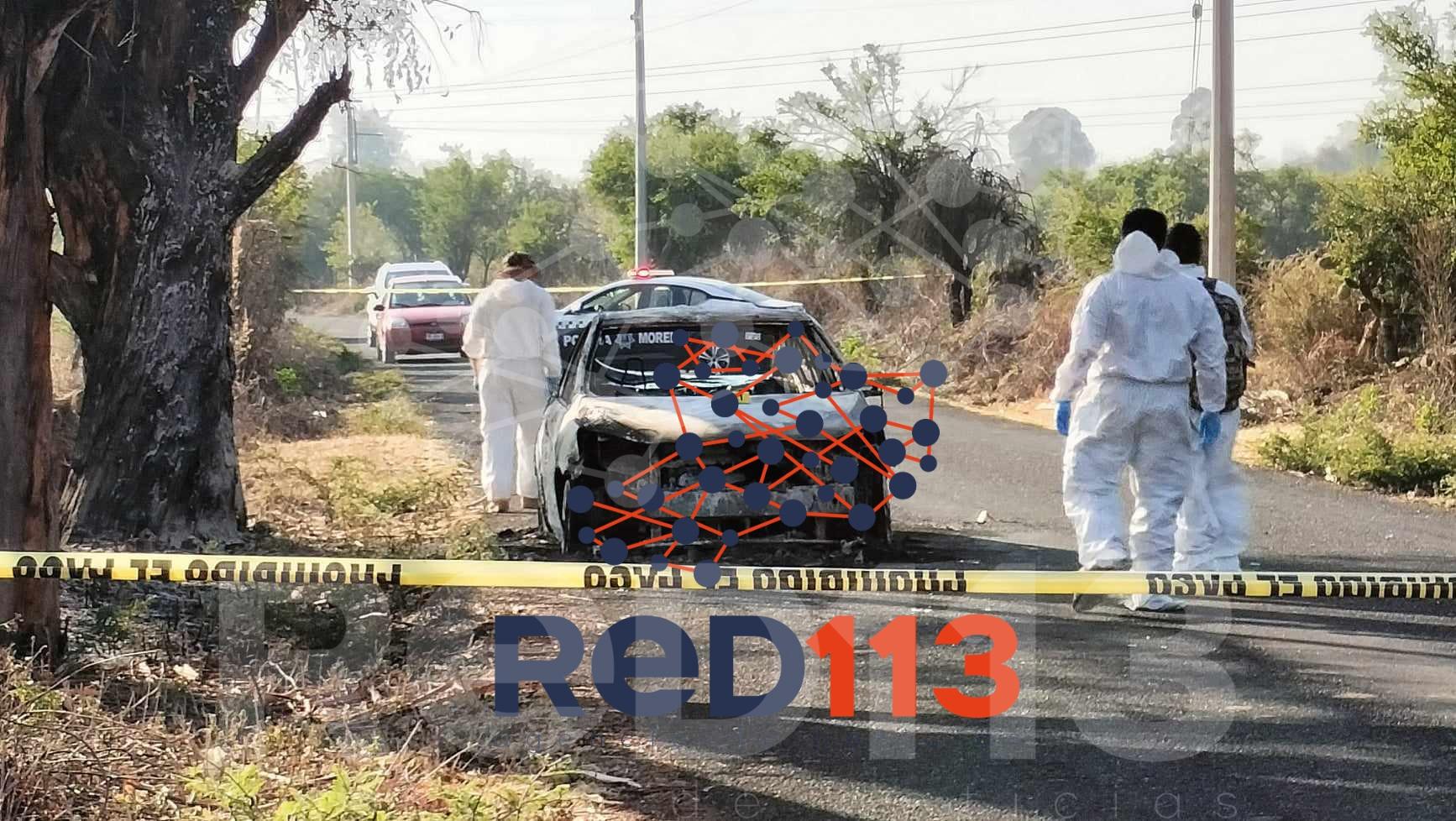 Hallan 3 personas calcinadas en vehículo quemado sobre la Tacícuaro-San Nicolás Obispo