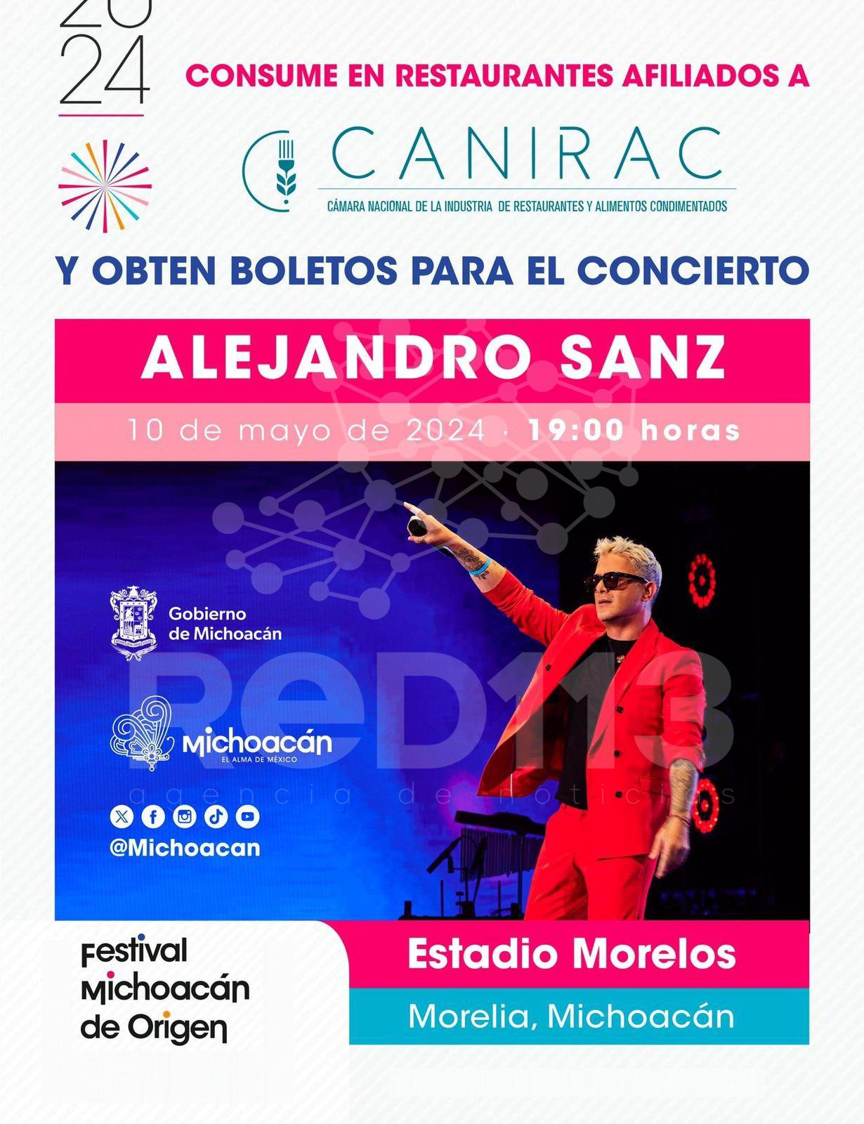 Conoce los restaurantes que te llevan al concierto de Alejandro Sanz en el Festival de Origen