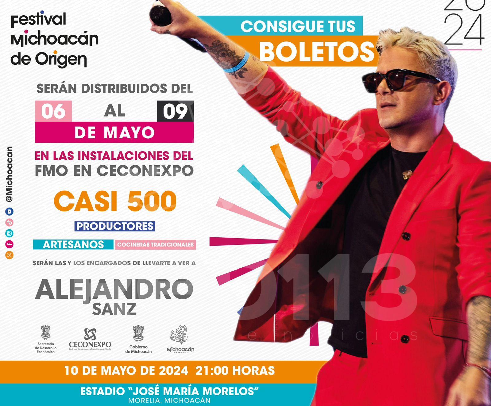 Mañana, último día para obtener tu boleto para el concierto de Alejandro Sanz en el Festival de Origen