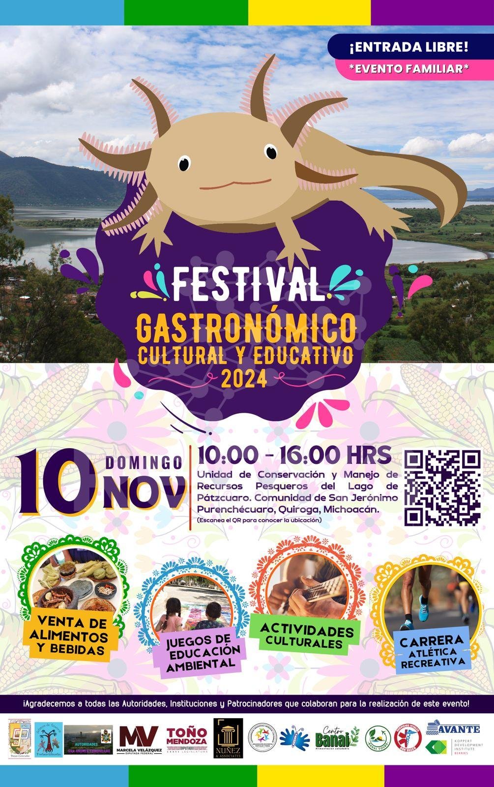 Festival Gastronómico, Cultural y Educativo en San Jerónimo Purenchécuaro: Corre, Aprende y Conserva el Achoque del Lago de Pátzcuaro