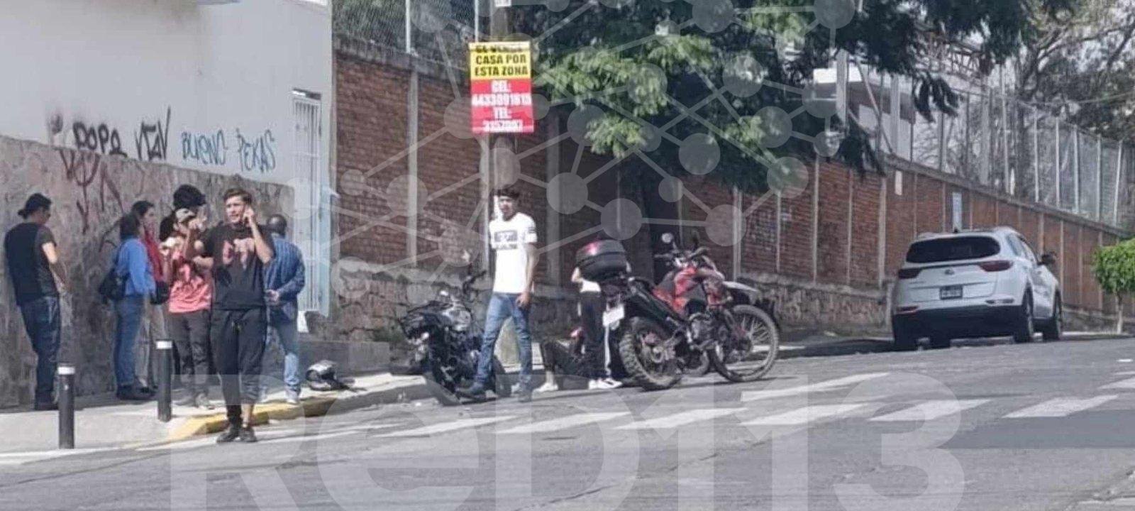 Motociclista es impactado por vehículo en la colonia Isaac Arriaga, Morelia