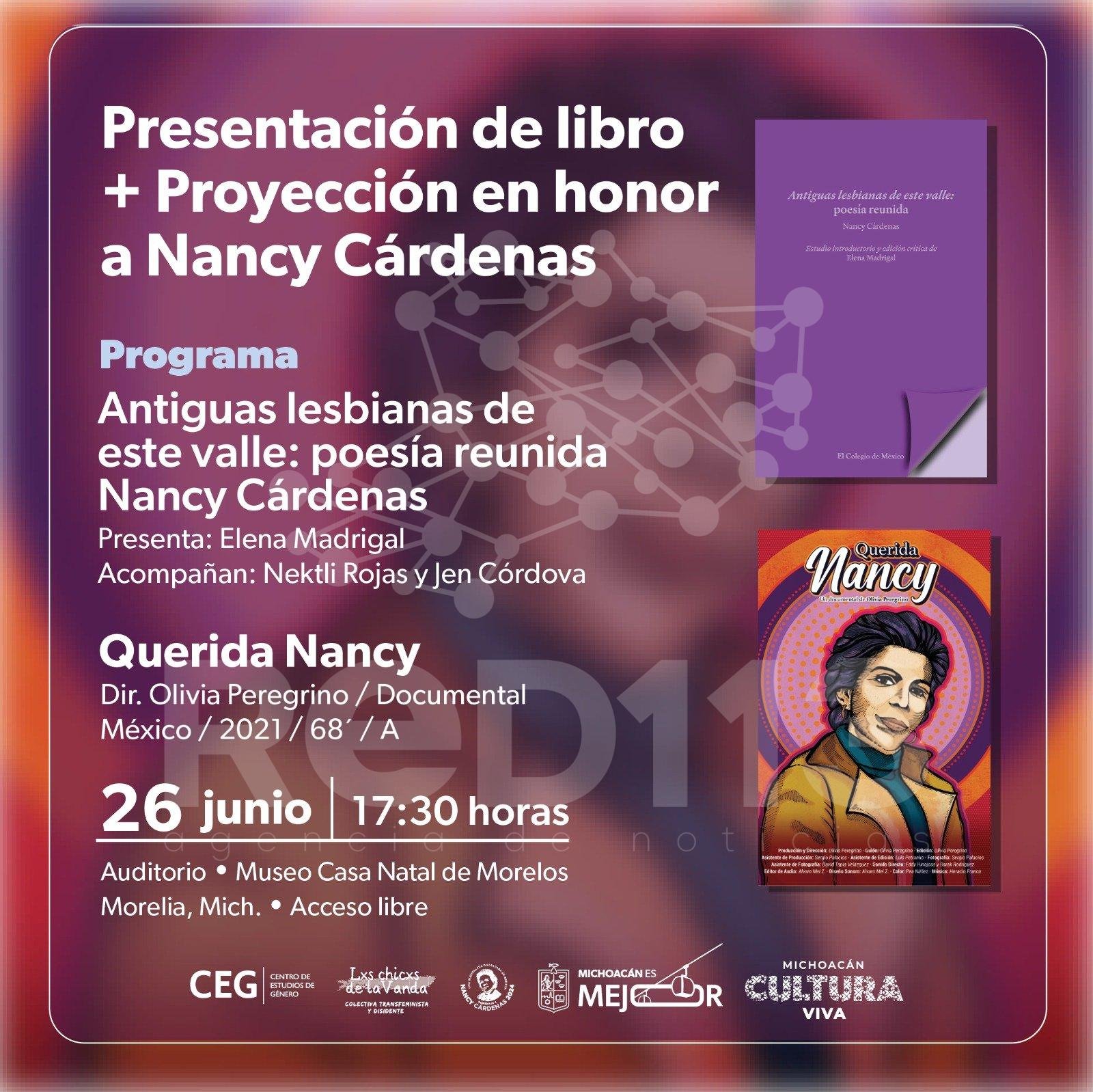 La poesía y legado de Nancy Cárdenas llegan a Casa Natal Morelos: Secum