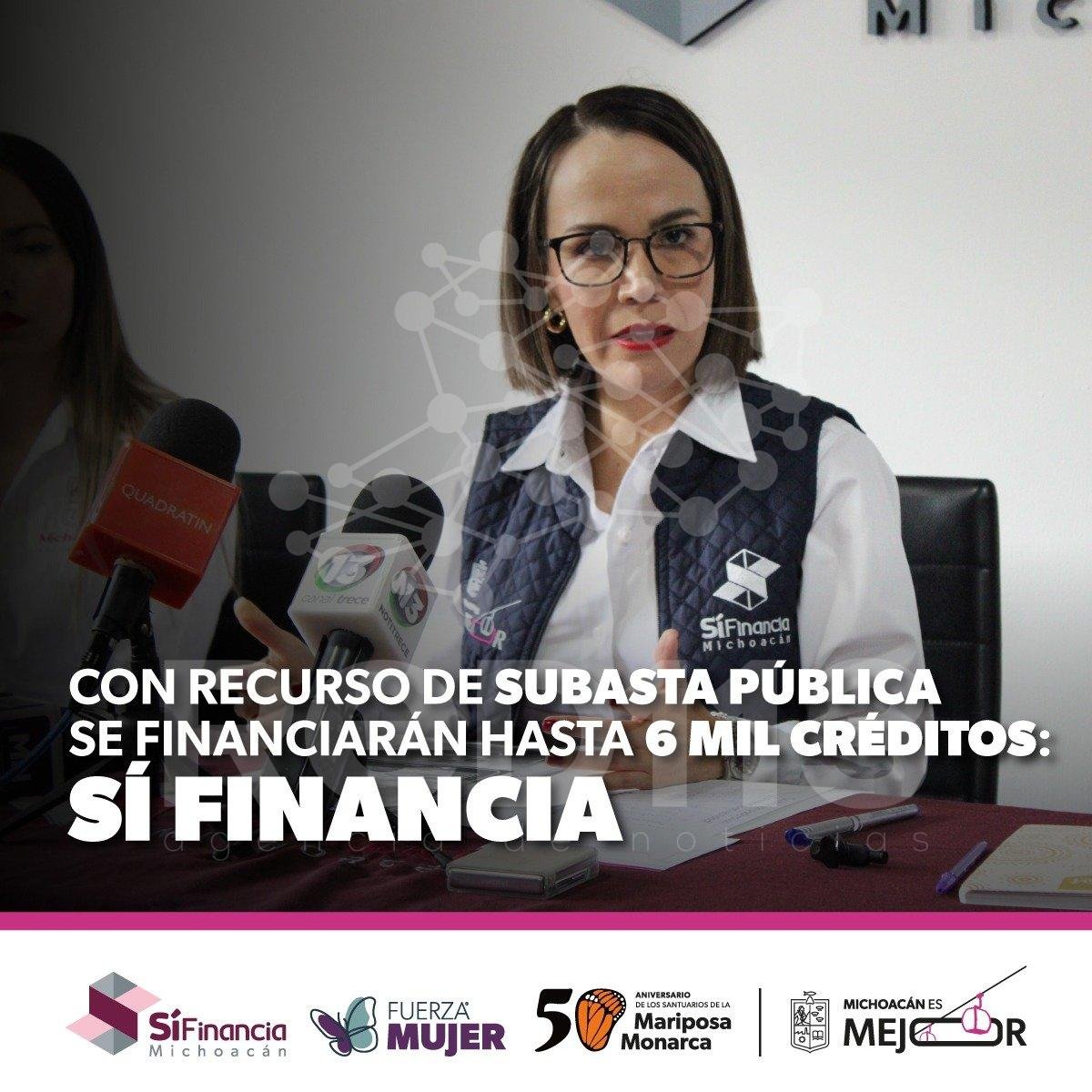 Con recurso de subasta pública se financiarán hasta 6 mil créditos: Sí Financia