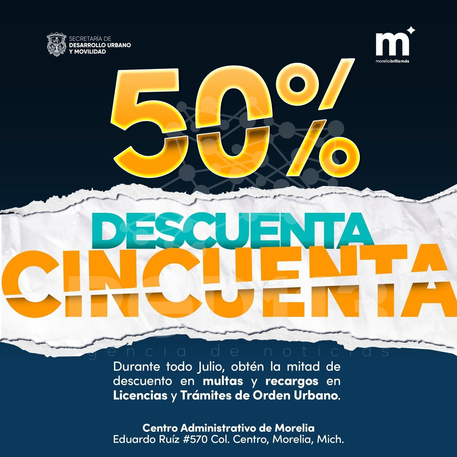 Mantiene Sedum 50% de descuento en infracciones y recargos en julio