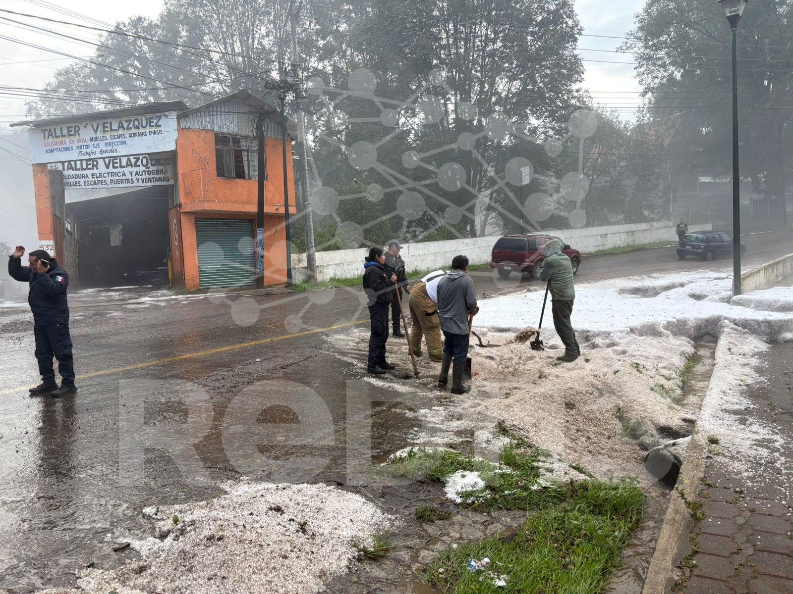 Operativo con saldo blanco tras tormenta con granizo en Salvador Escalante