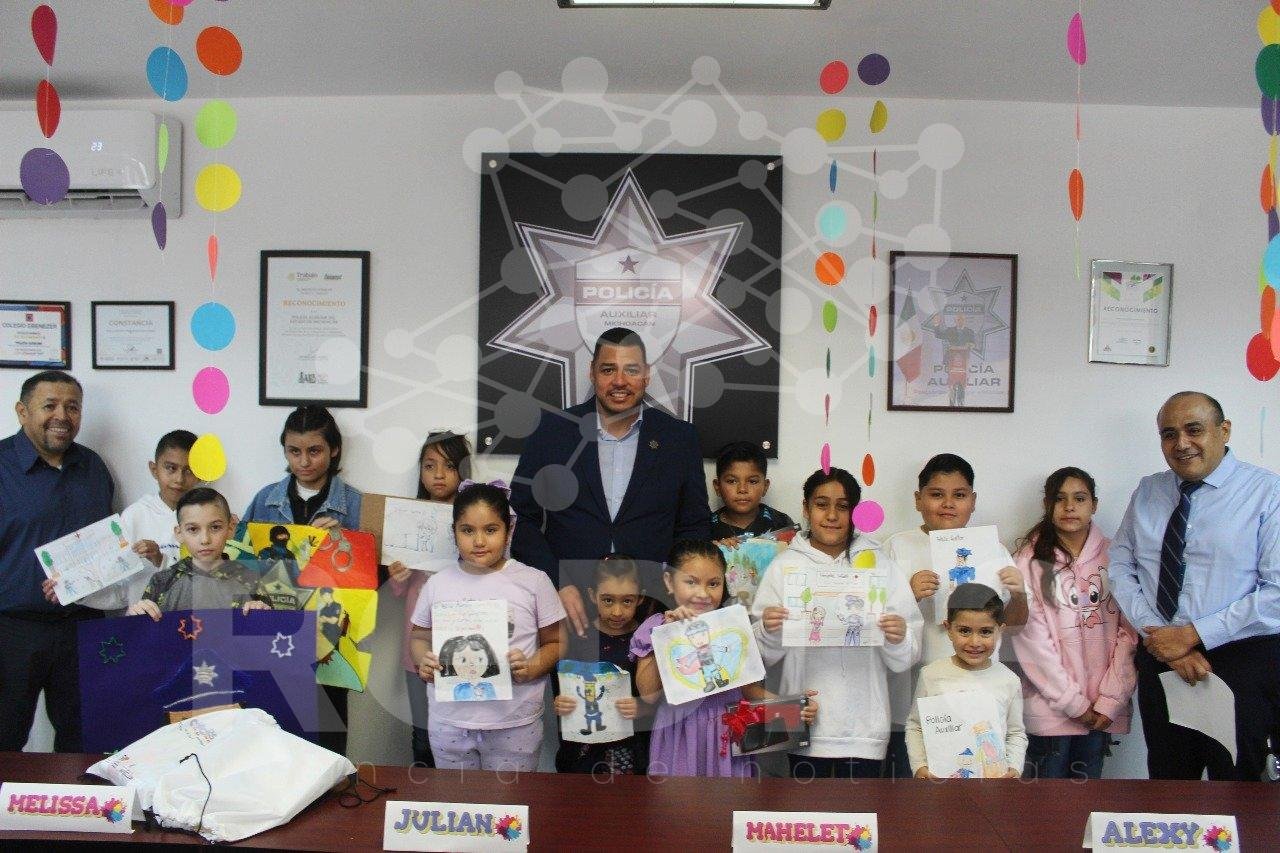 Policía Auxiliar de Michoacán premia el talento y creatividad de la niñez