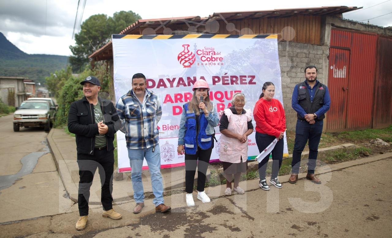 Inicia Dayana Pérez trabajos de mejoramiento vial en Santa Clara del Cobre