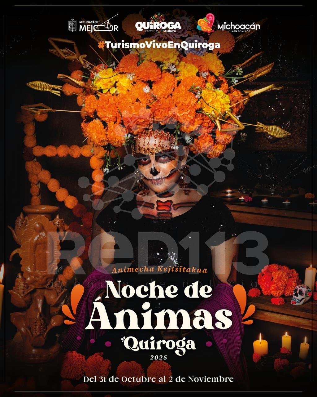Presenta Quiroga programa para vivir la Noche de Ánimas 2025