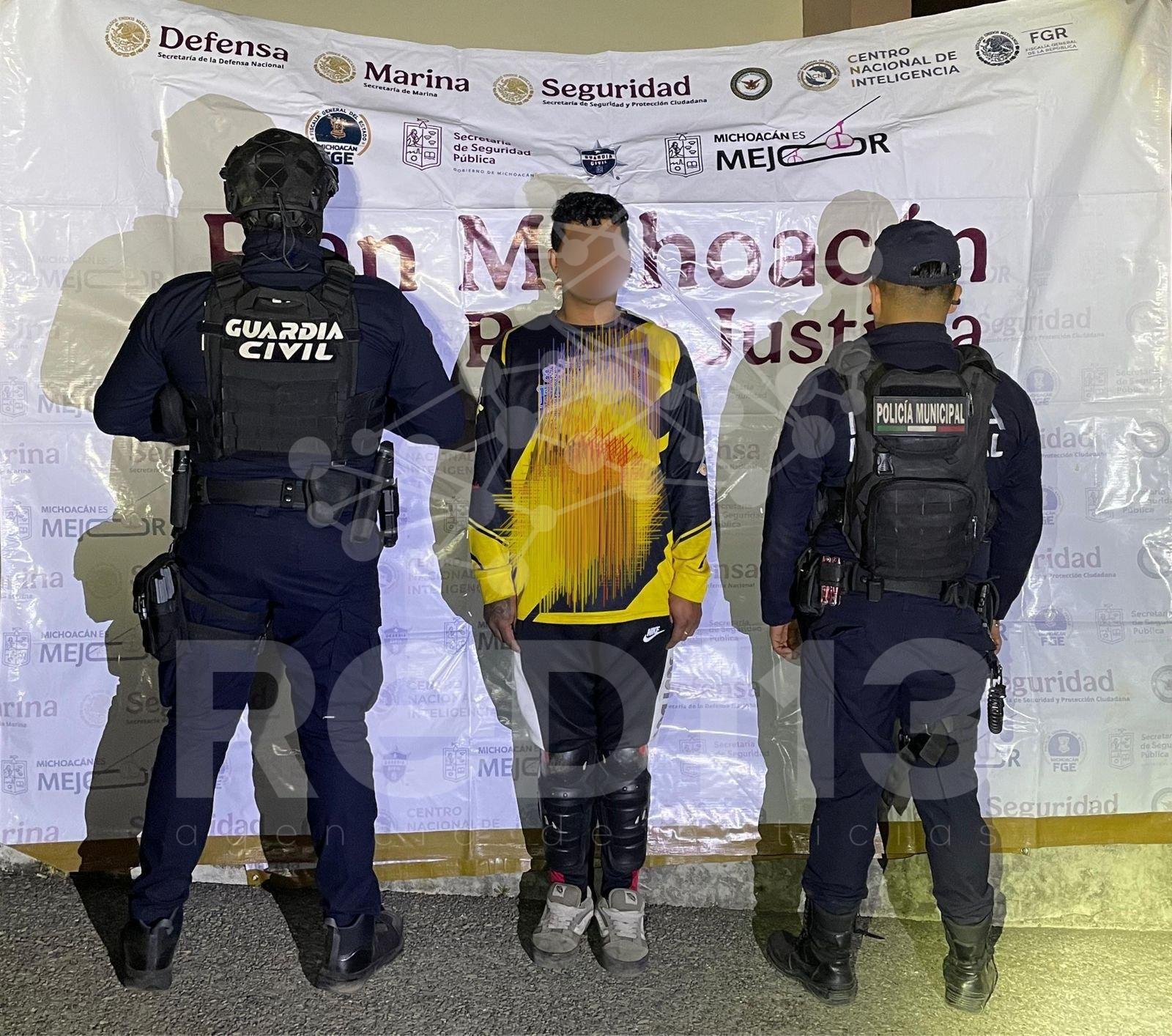 SSP detiene a hombre en posesión de marihuana en Uruapan