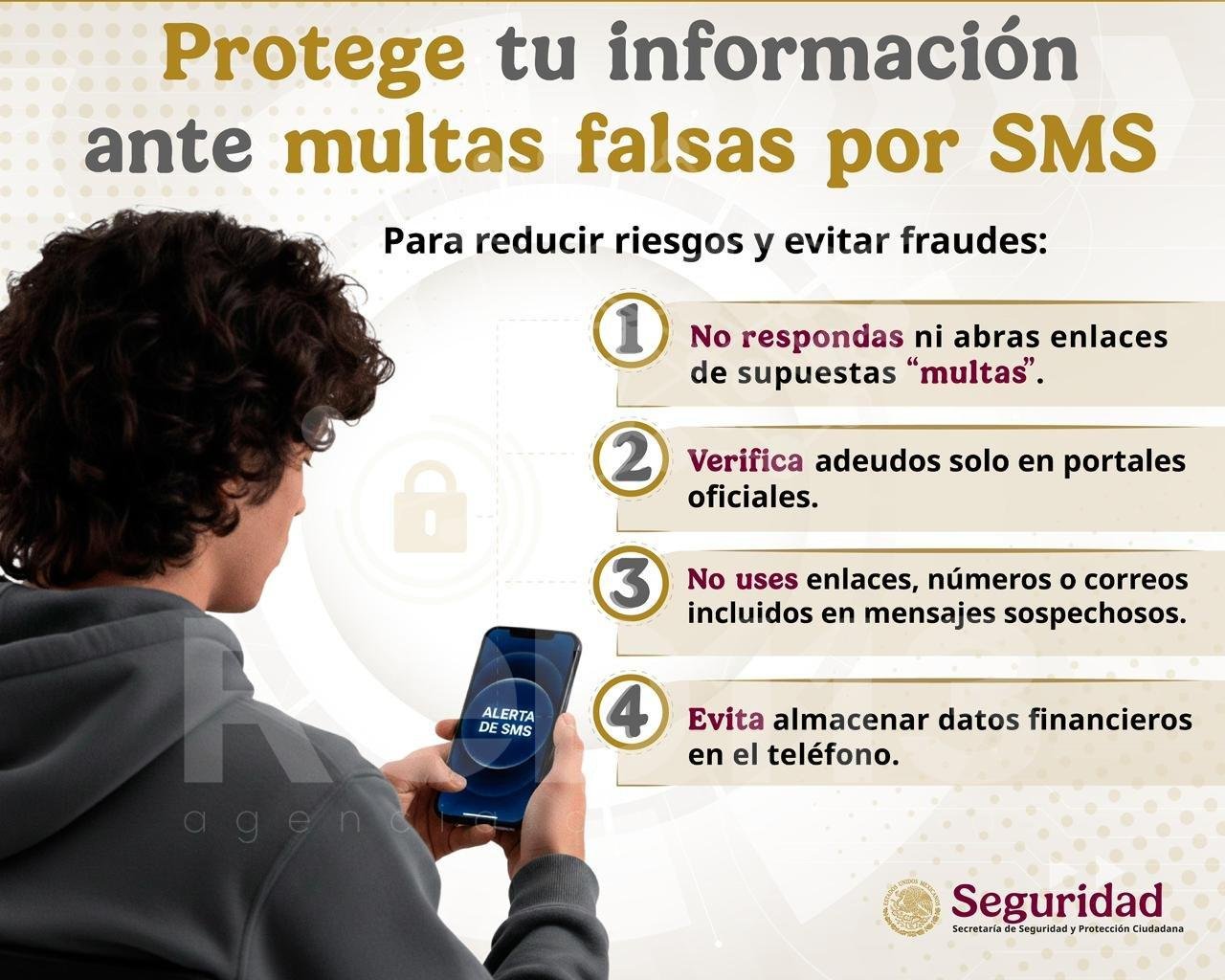 SSPC EMITE RECOMENDACIONES PARA EVITAR FRAUDES POR MULTAS DE TRÁNSITO FALSAS VÍA SMS