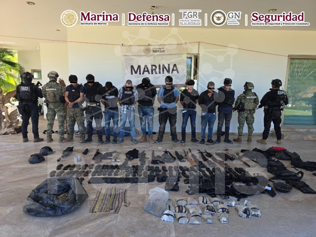 TRAS REPELER UNA AGRESIÓN EN SINALOA, AUTORIDADES FEDERALES DETIENEN A NUEVE PERSONAS Y ASEGURAN ARMAMENTO
