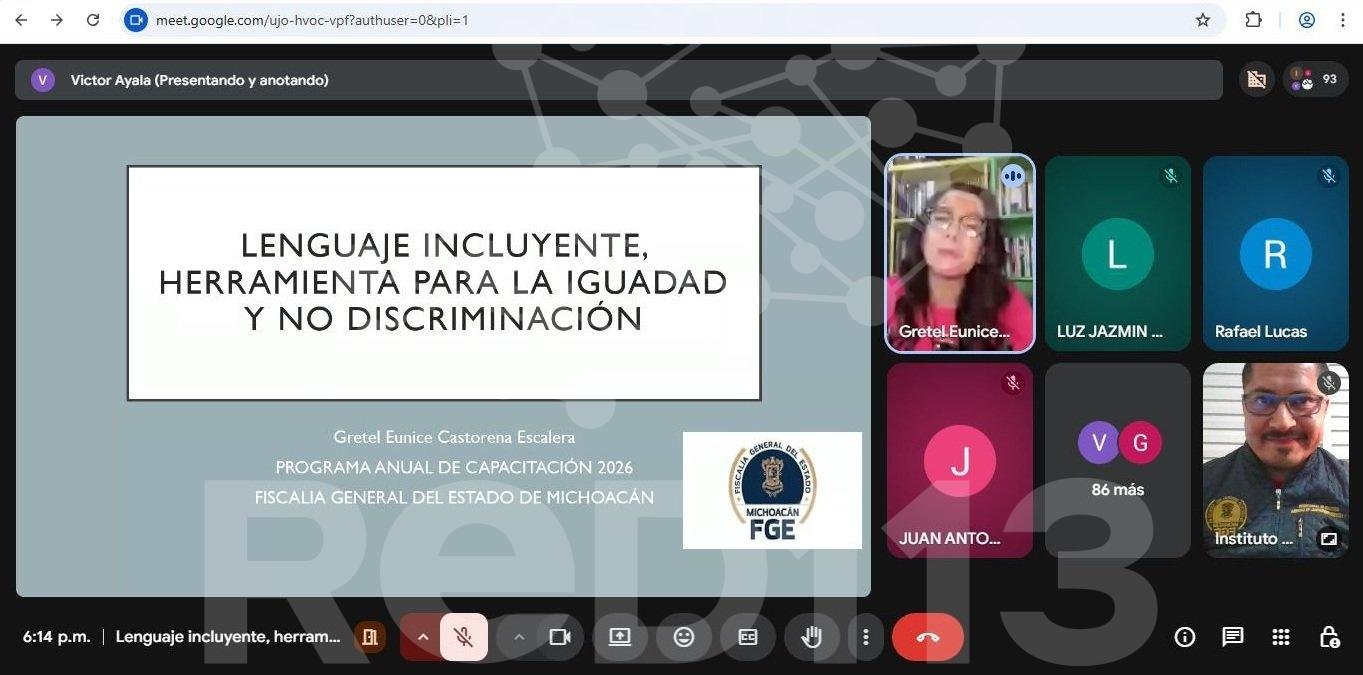 Fortalece FGE competencias institucionales con capacitación en lenguaje incluyente