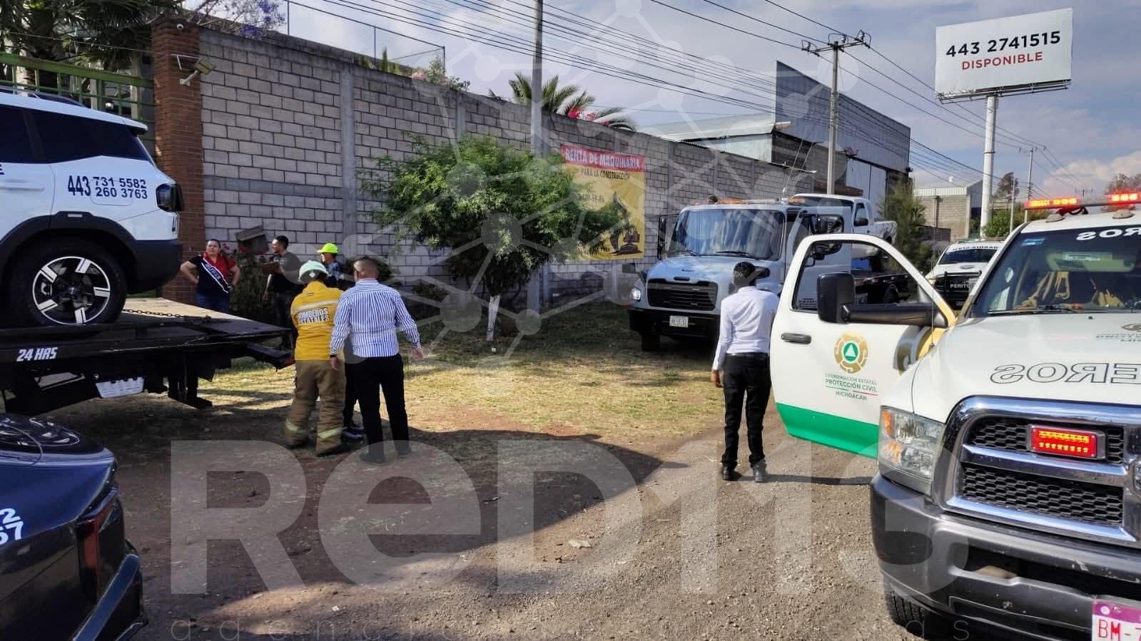 Se registra choque entre camionetas sobre la Morelia-Pátzcuaro