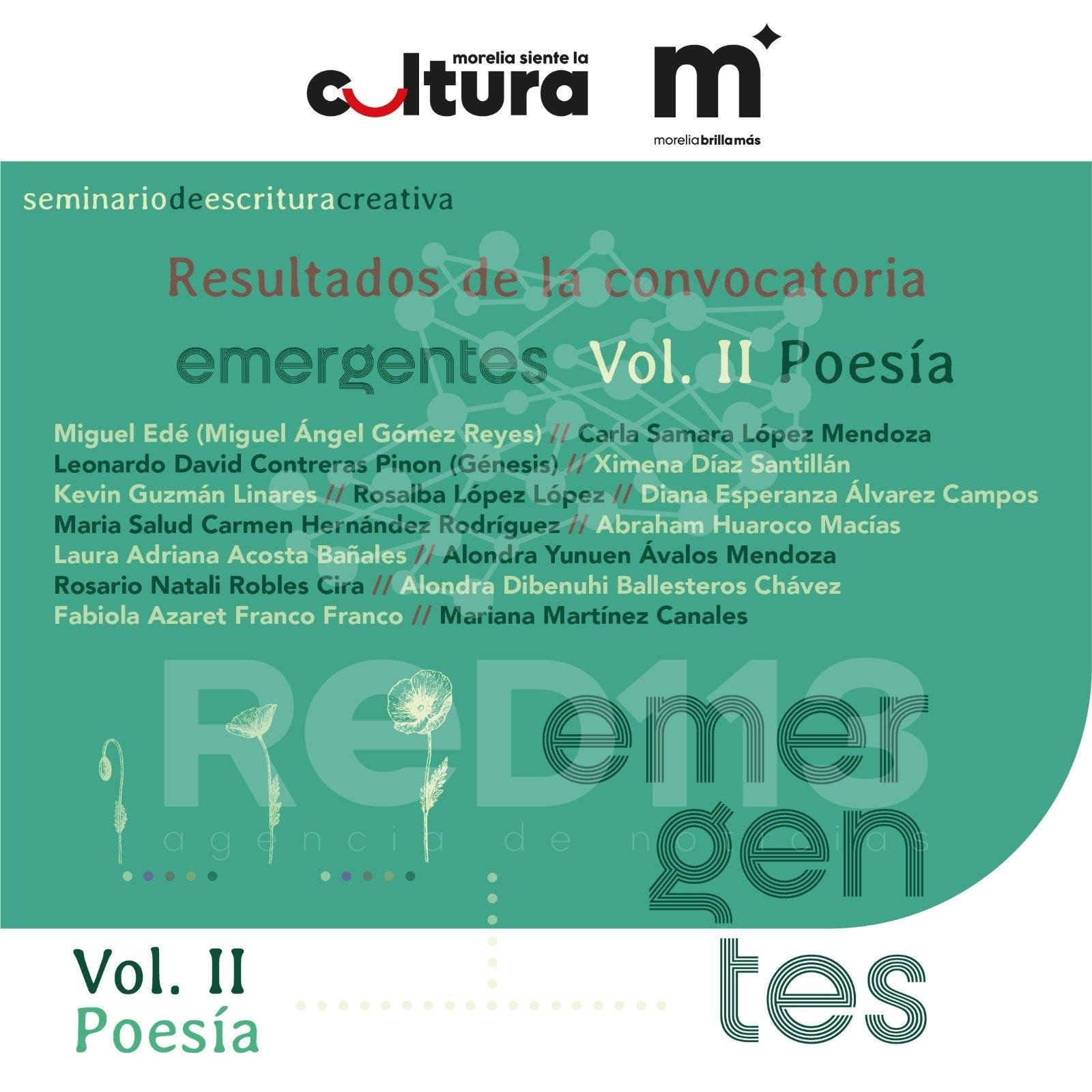 SeCultura Morelia anuncia resultados de convocatoria ‘Emergentes Vol. II Poesía’