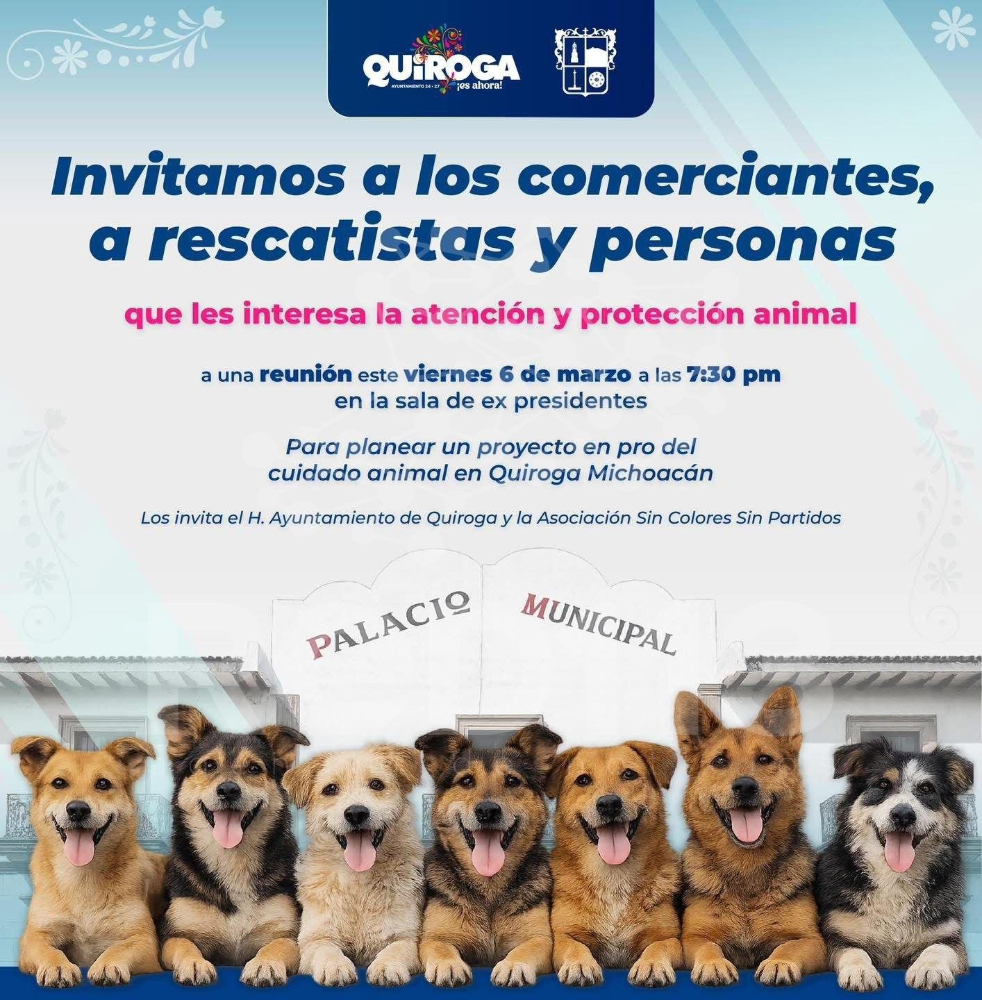 Convoca Ayuntamiento de Quiroga a reunión para impulsar proyecto de protección animal