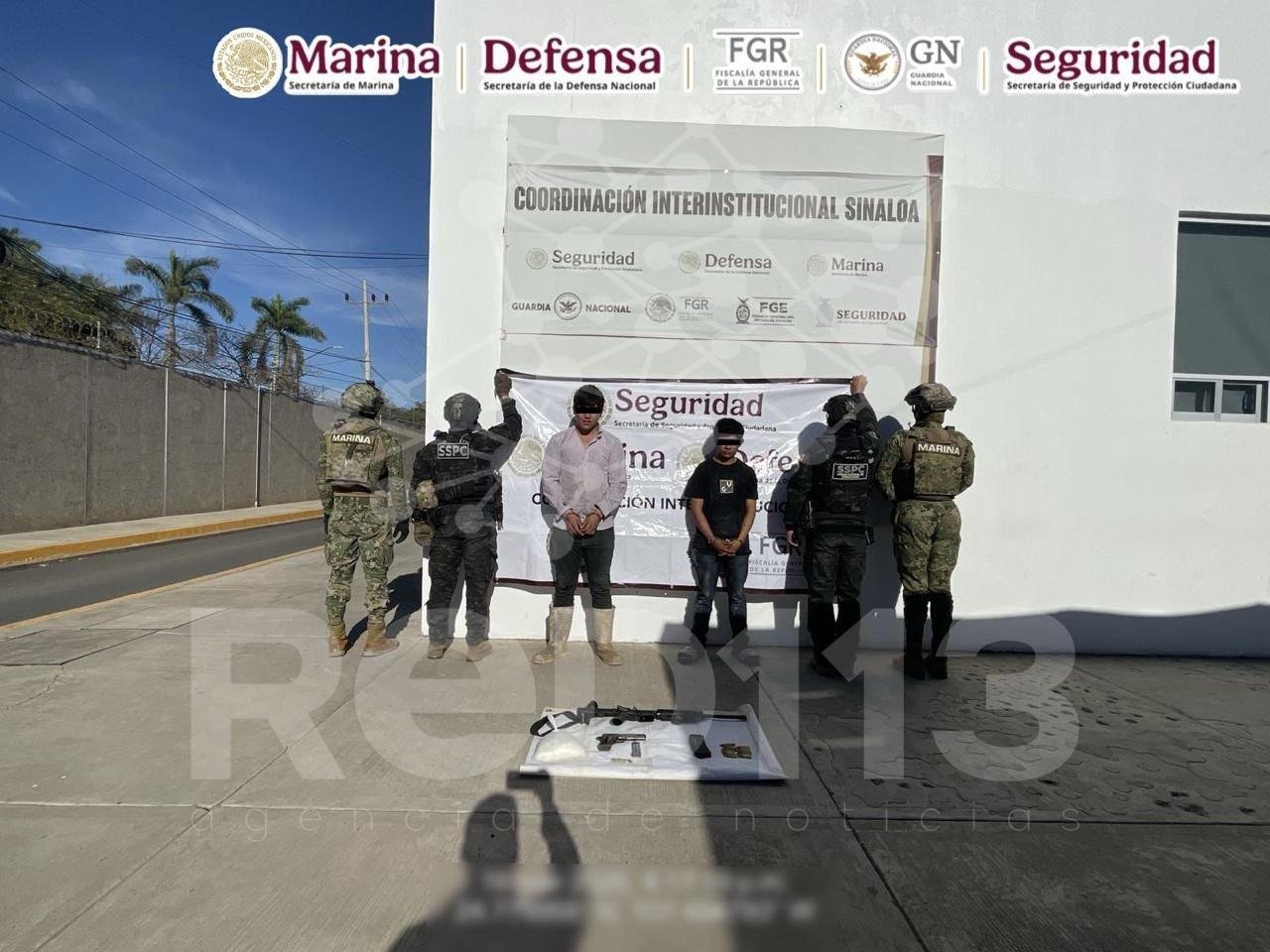 AUTORIDADES FEDERALES DETIENEN A DOS GENERADORES DE VIOLENCIA Y ASEGURAN ARMAS DE FUEGO EN SINALOA