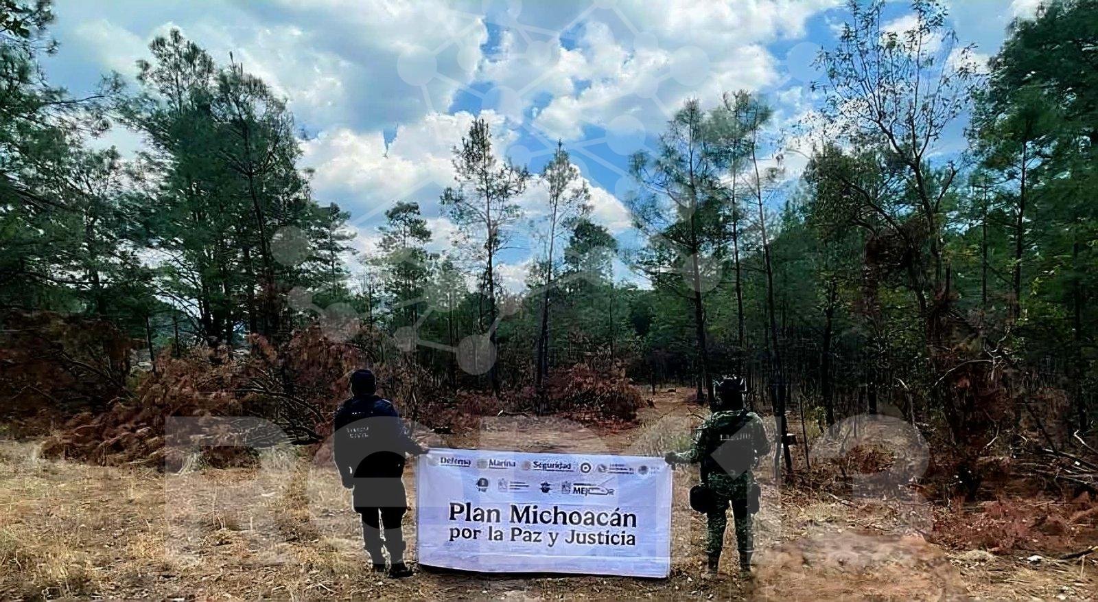 Ejército destruye campamento presuntamente ligado a la delincuencia en zona serrana de Zinapécuaro