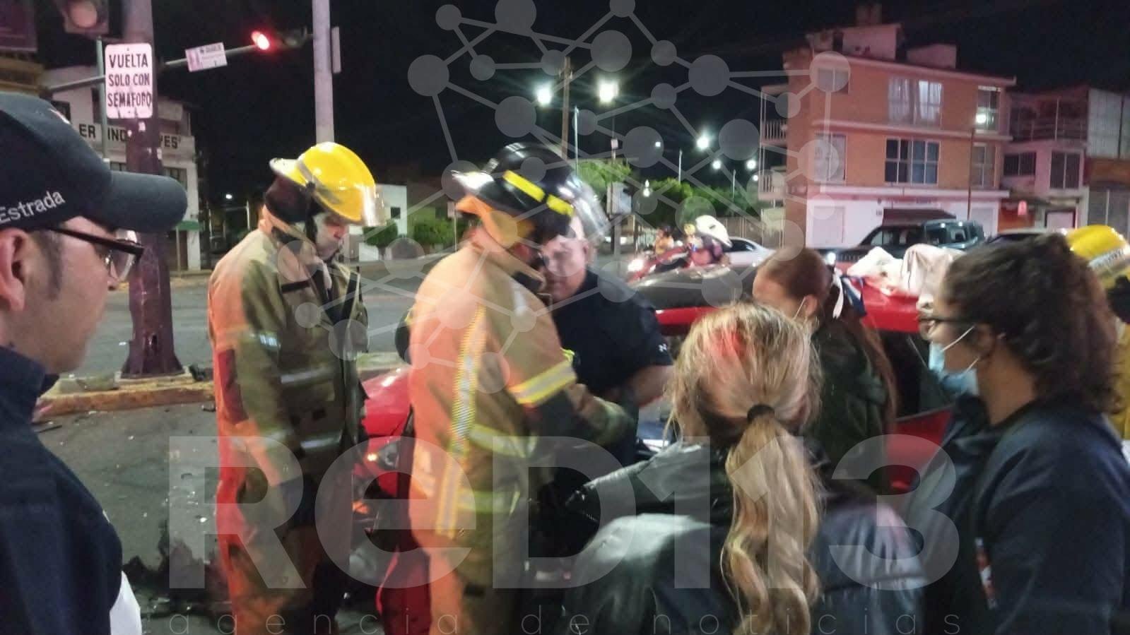 Accidente automovilístico deja un herido cerca del Obelisco a Lázaro Cárdenas, en Morelia