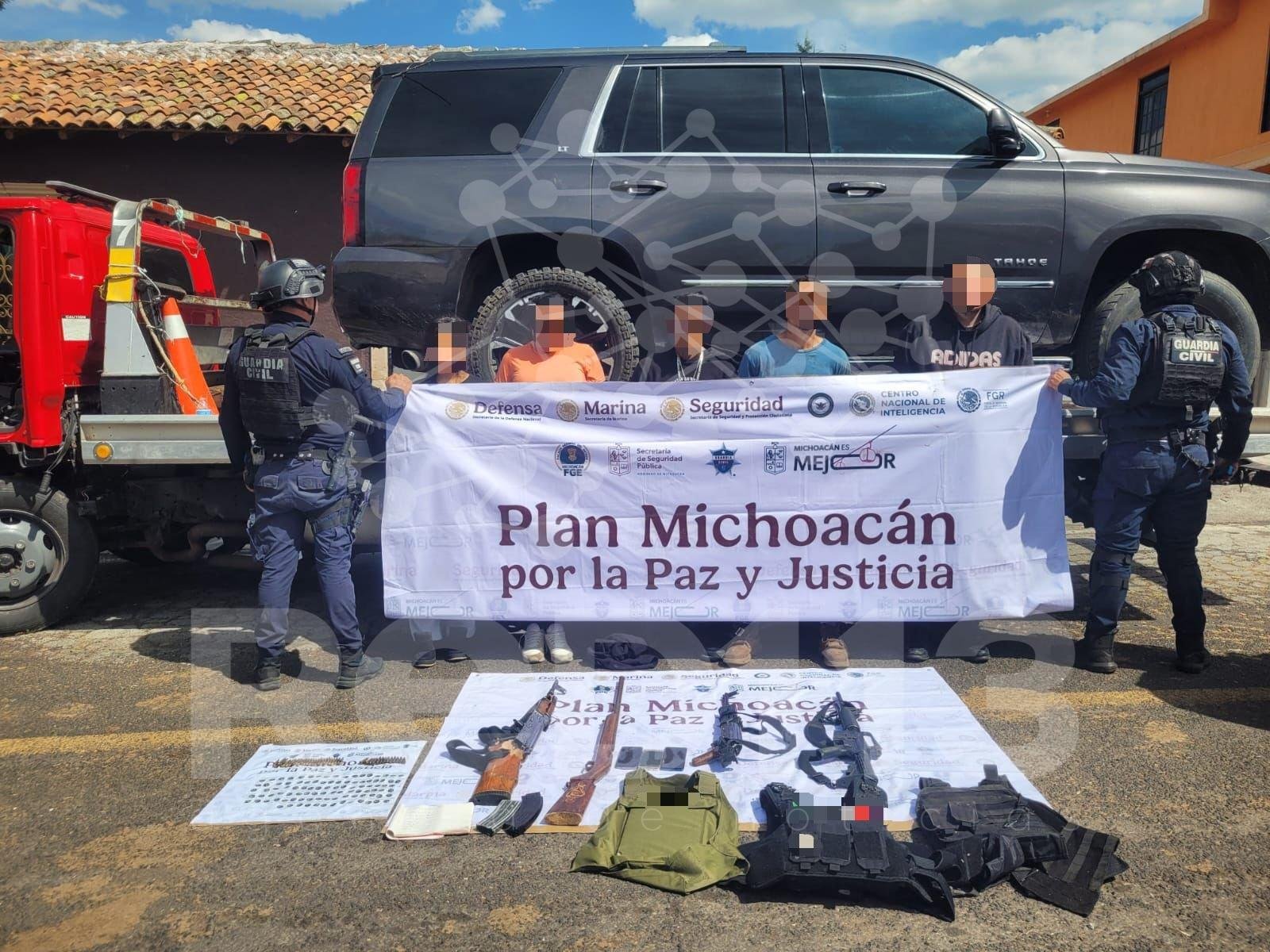 SSP detiene a 5 personas en posesión de armas de fuego y droga