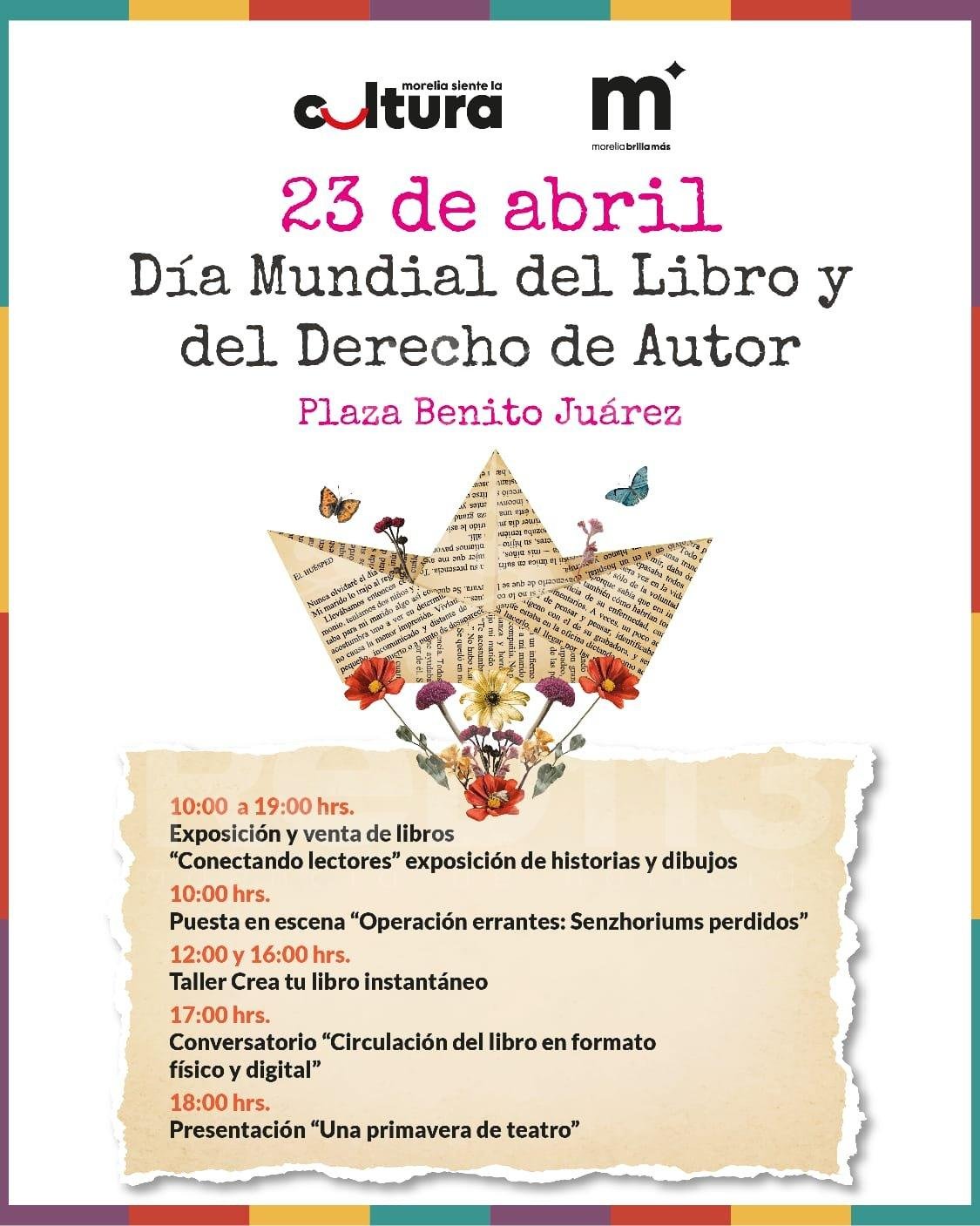 SeCultura Morelia invita a jornada para celebrar el Día Mundial del Libro