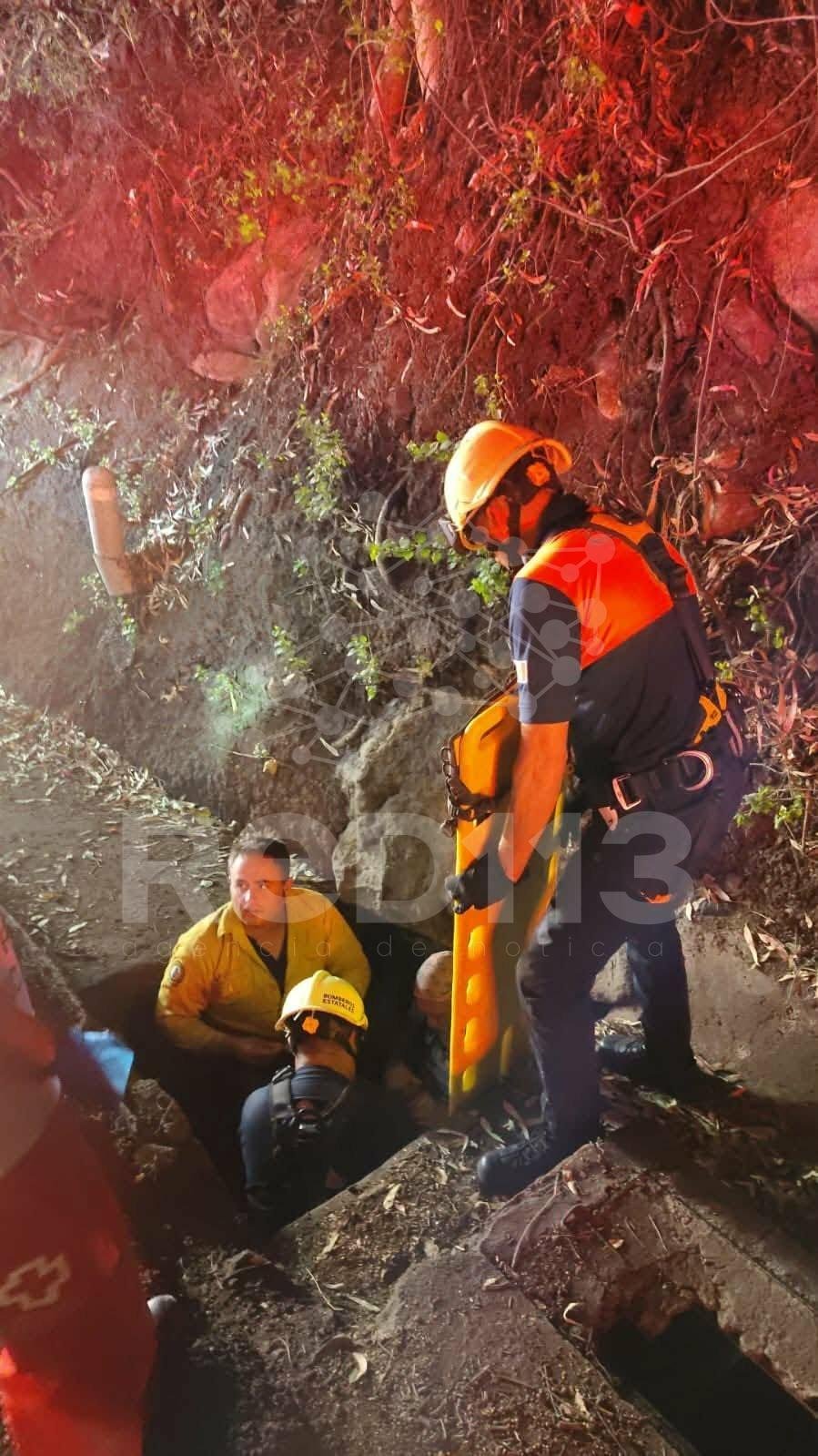 Peatón queda herido tras caer a un registro en las cercanías del Balneario Ejidal de Cointzio
