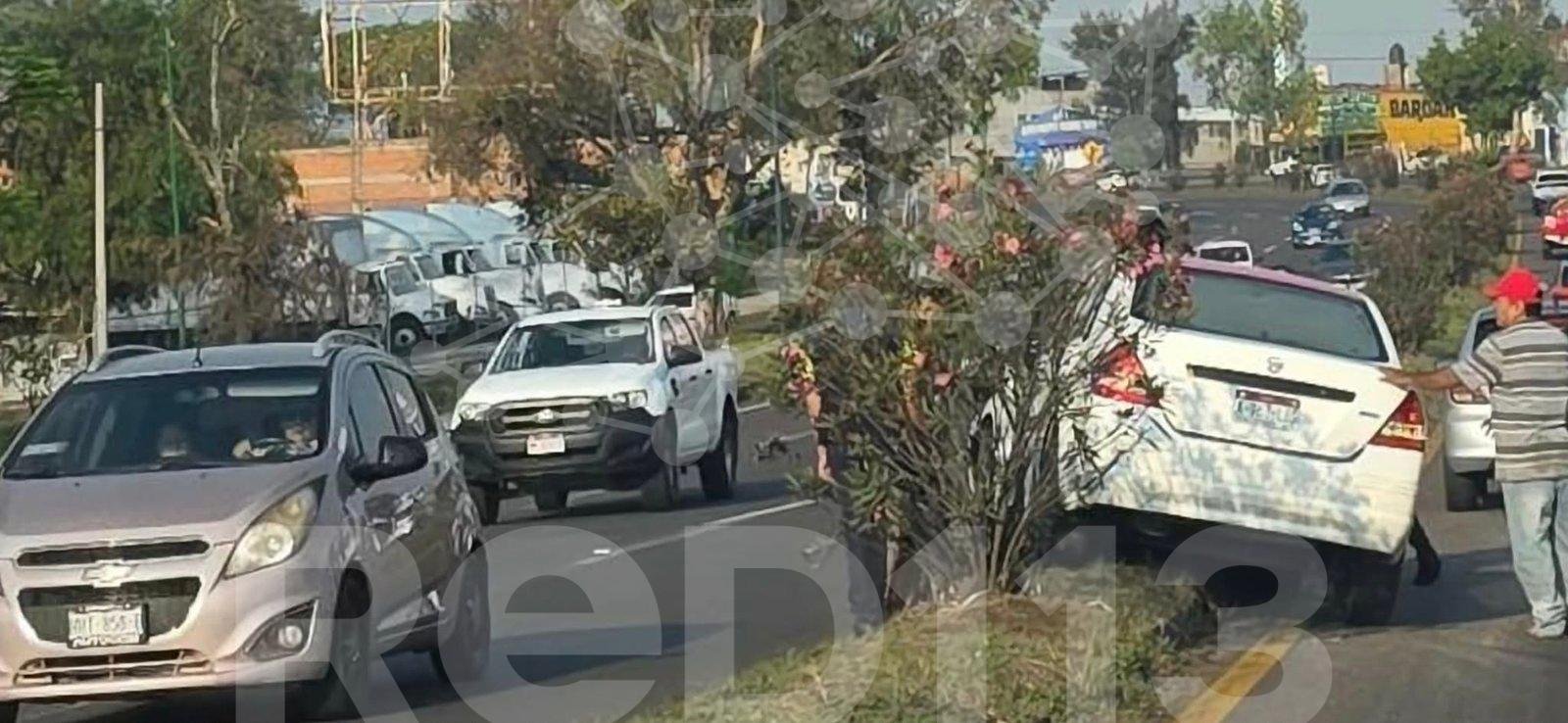 Se registra accidente automovilístico en la avenida Morelos Norte de Morelia
