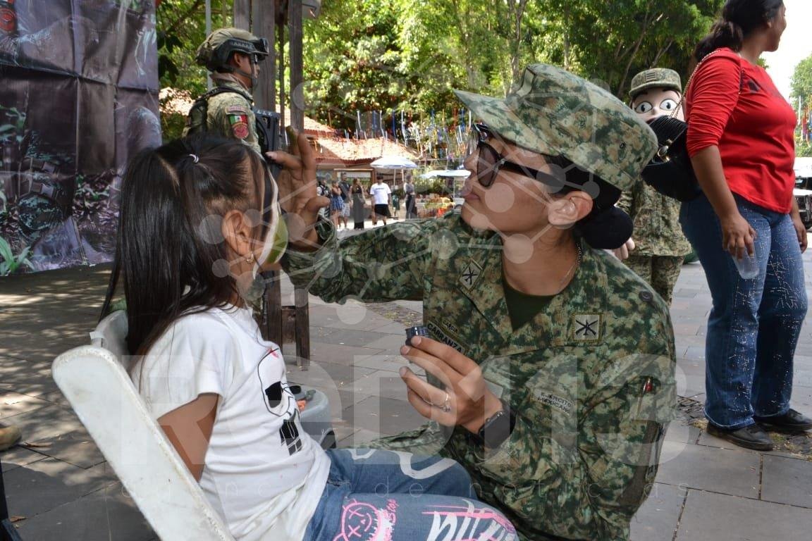 Ejército Mexicano y Guardia Nacional realizan Exposición Militar en Uruapan, Michoacán.