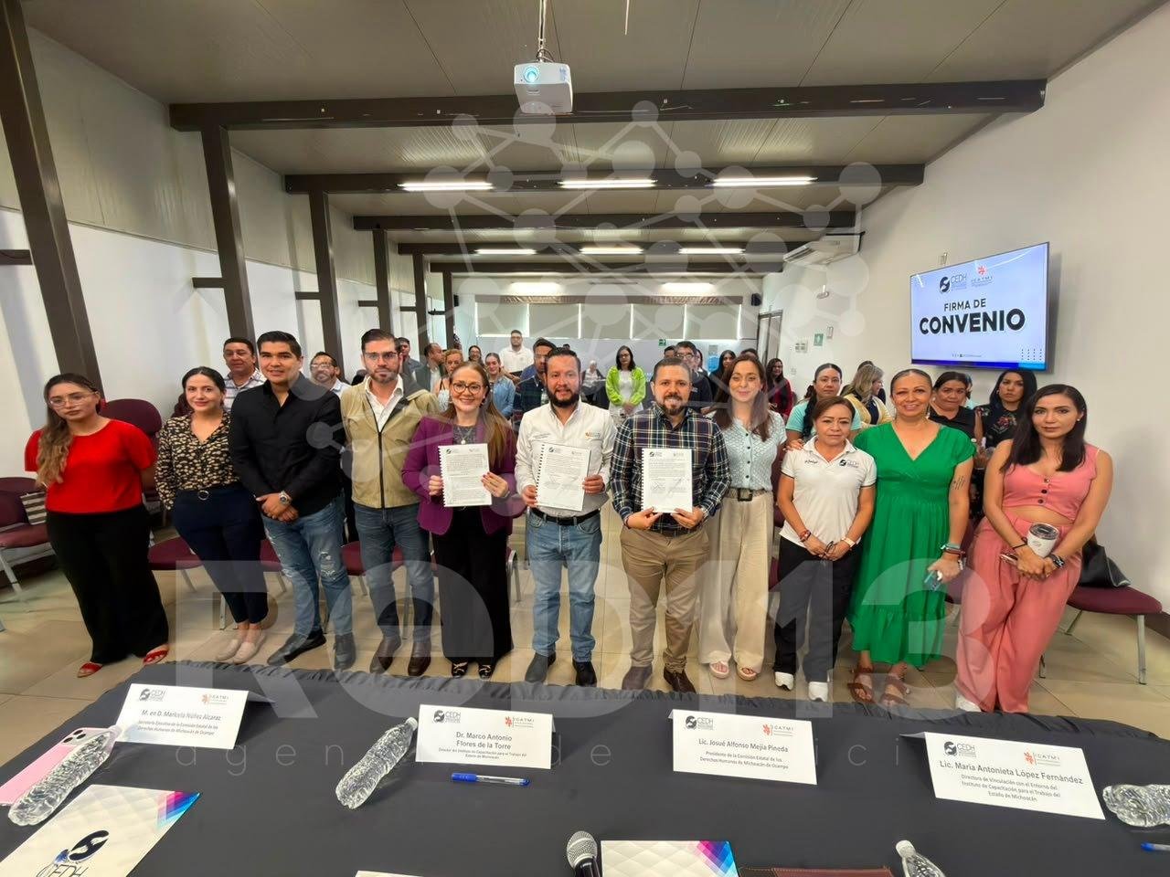“La firma de convenios fortalece el marco de Derechos Humanos en las instituciones”: Josué Mejía