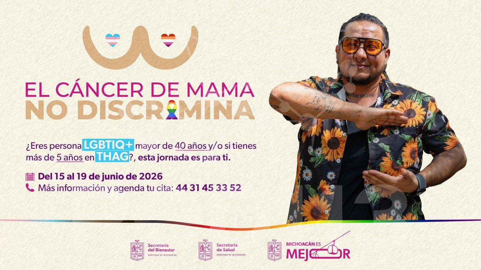 Jornada “Cáncer de Mama No Discrimina” ofrece mastografías gratuitas a la población LGBTIQ+