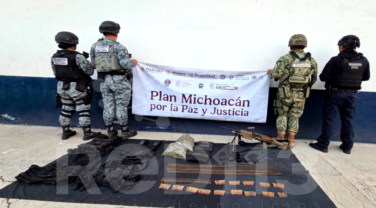 Fuerzas federales capturan a célula criminal en La Piedad y aseguran armamento en Parácuaro