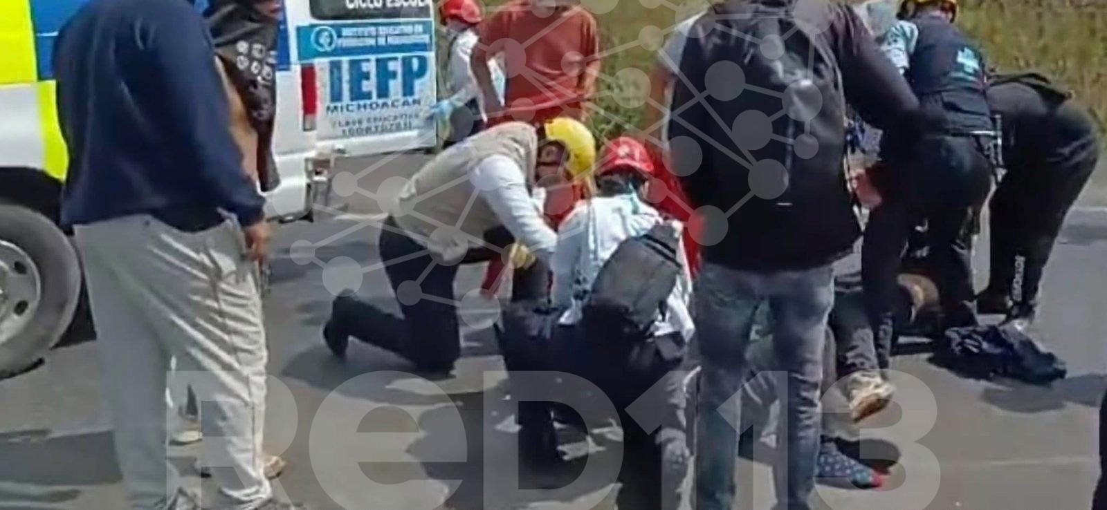 Automovilista atropella a estudiante normalista en la Morelia-Pátzcuaro