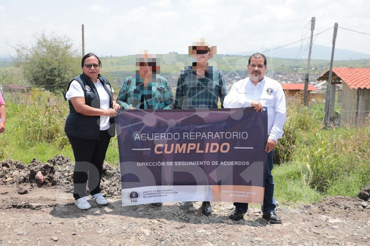 En Tarímbaro, Fiscalía General restituye tres parcelas a su legítimo propietario tras celebrar un acuerdo reparatorio