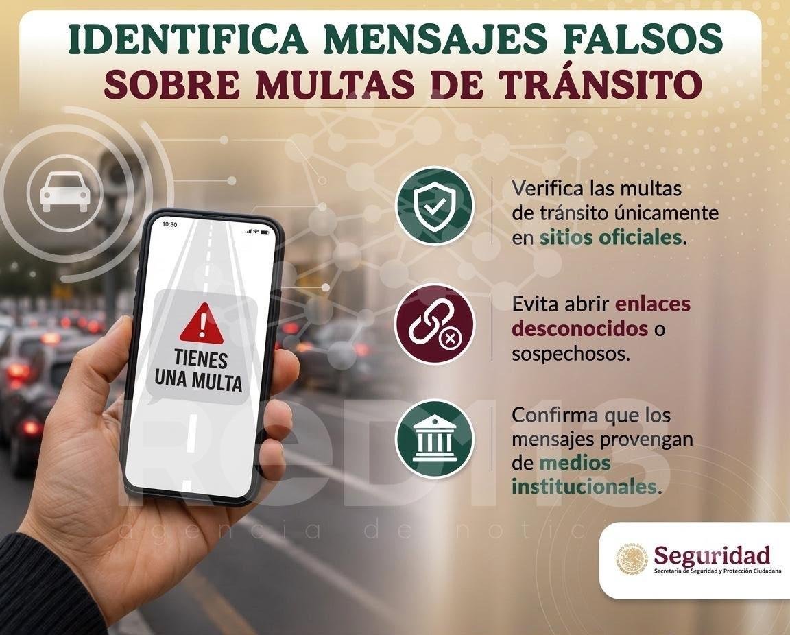 LA SSPC EMITE RECOMENDACIONES ANTE MENSAJES FALSOS SOBRE MULTAS DE TRÁNSITO