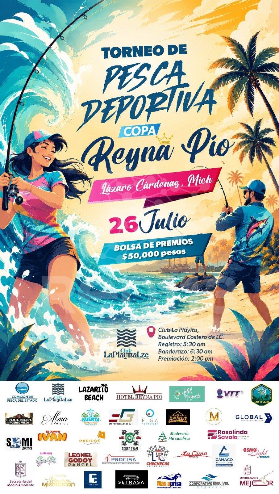 Con bolsa de 50 mil pesos, anuncian copa de pesca deportiva en Lázaro Cárdenas