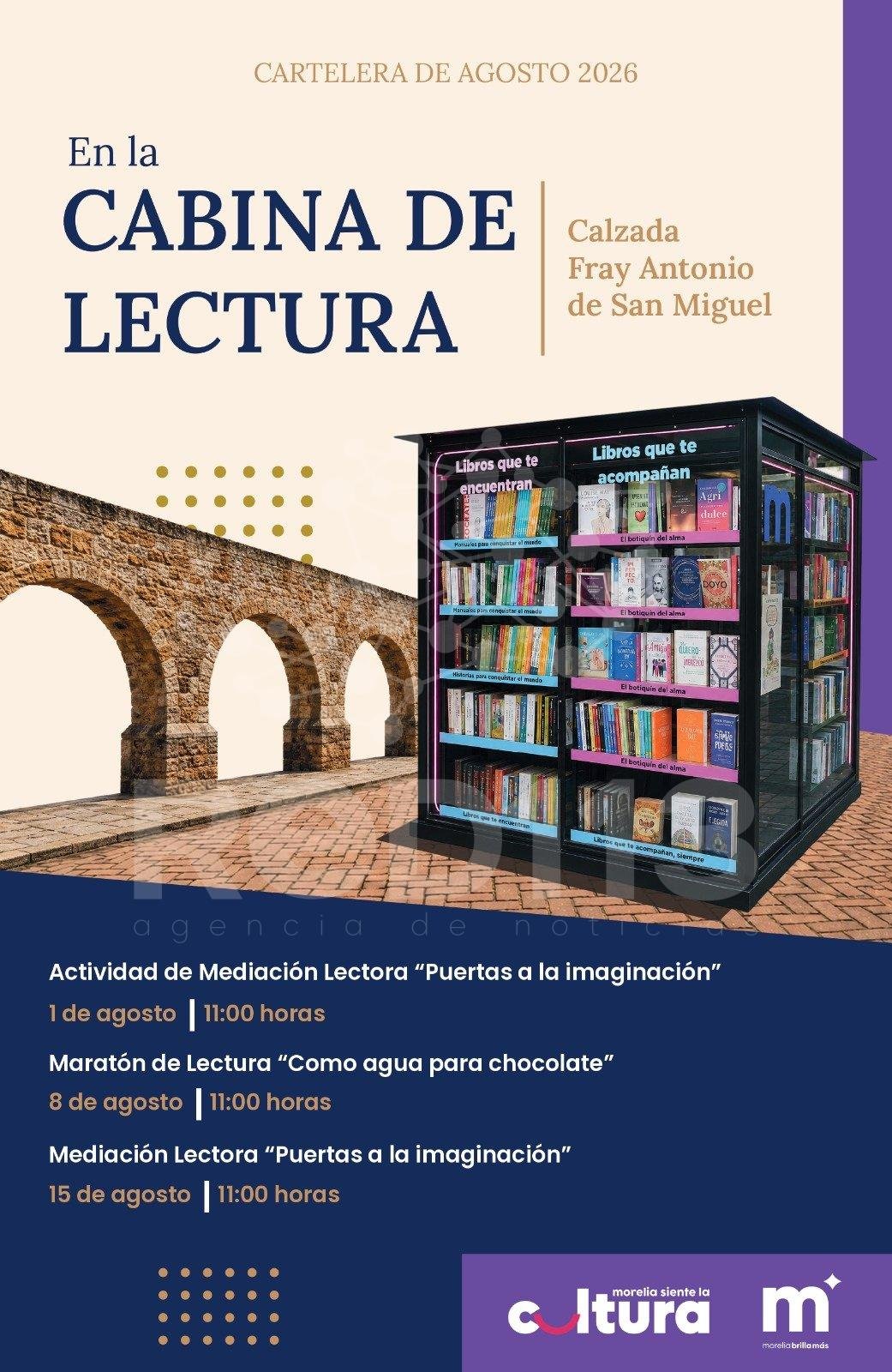 Presenta SeCultura actividades de agosto en cabinas de lectura