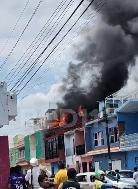 Se registra incendio de domicilio en la colonia Industrial, al norte de Morelia