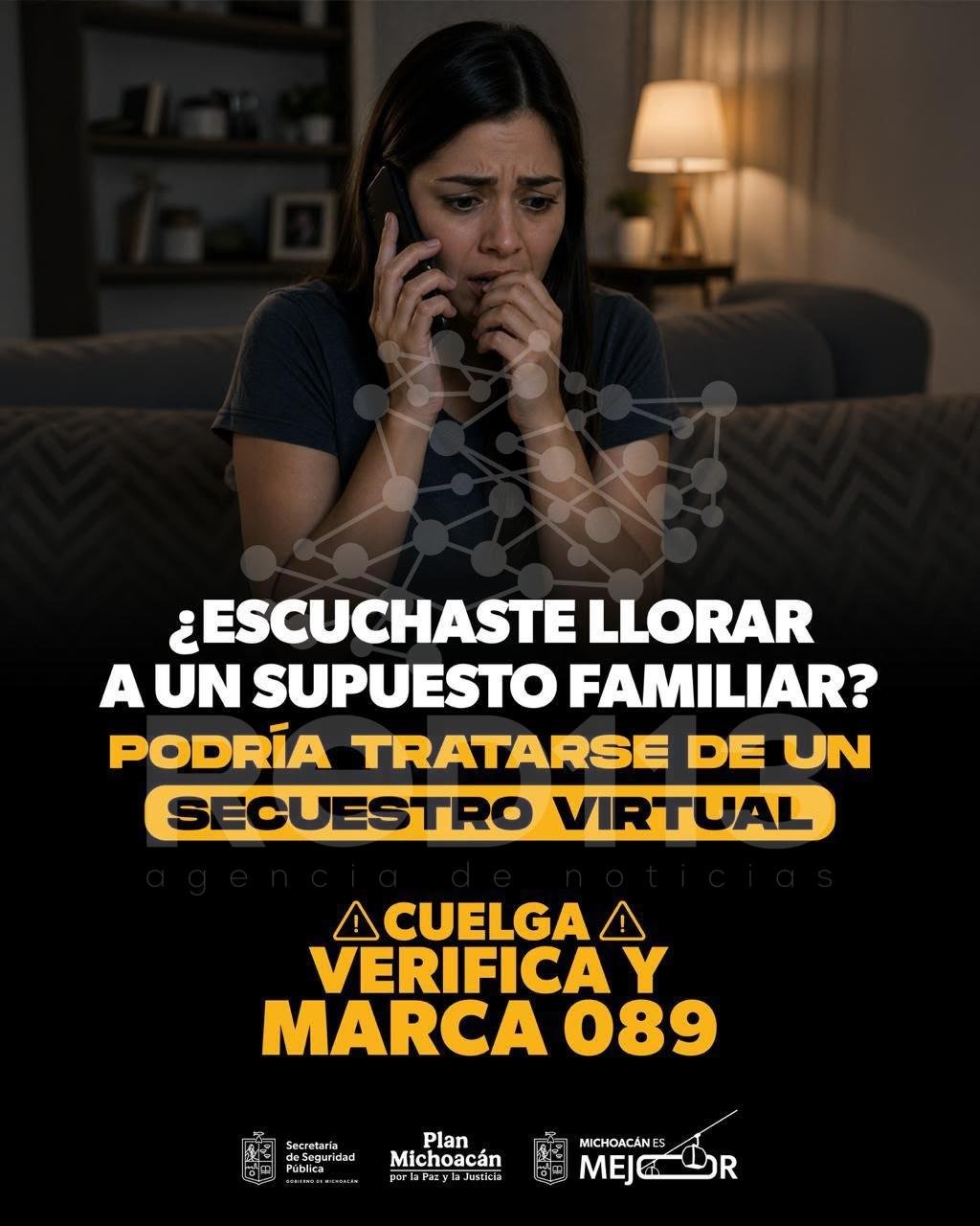 Extorsión en Michoacán se castiga con penas de 15 a 25 años de prisión: SSP