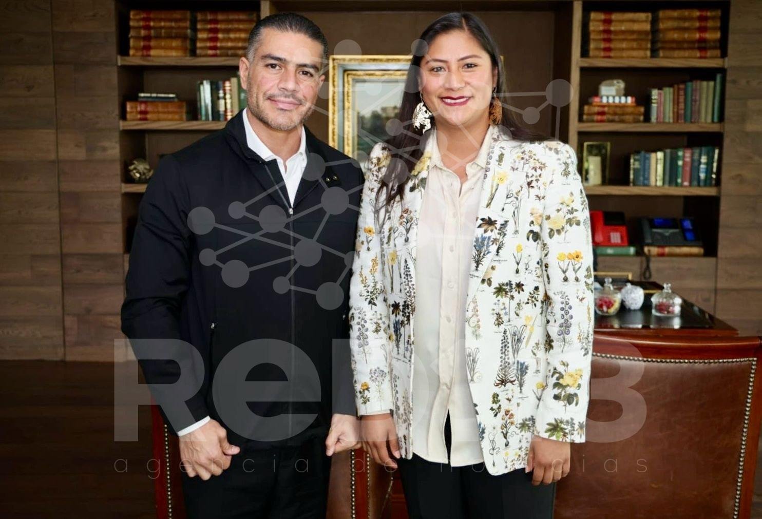 Celeste Ascencio y García Harfuch refrendan compromiso por la paz en Michoacán