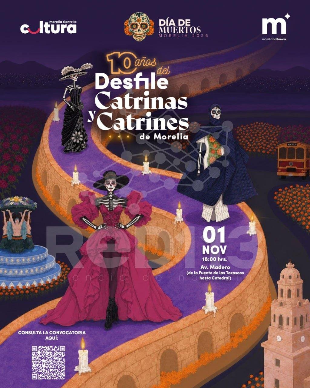 Aún abierta, convocatoria para Desfile de Catrinas y Catrines de Morelia