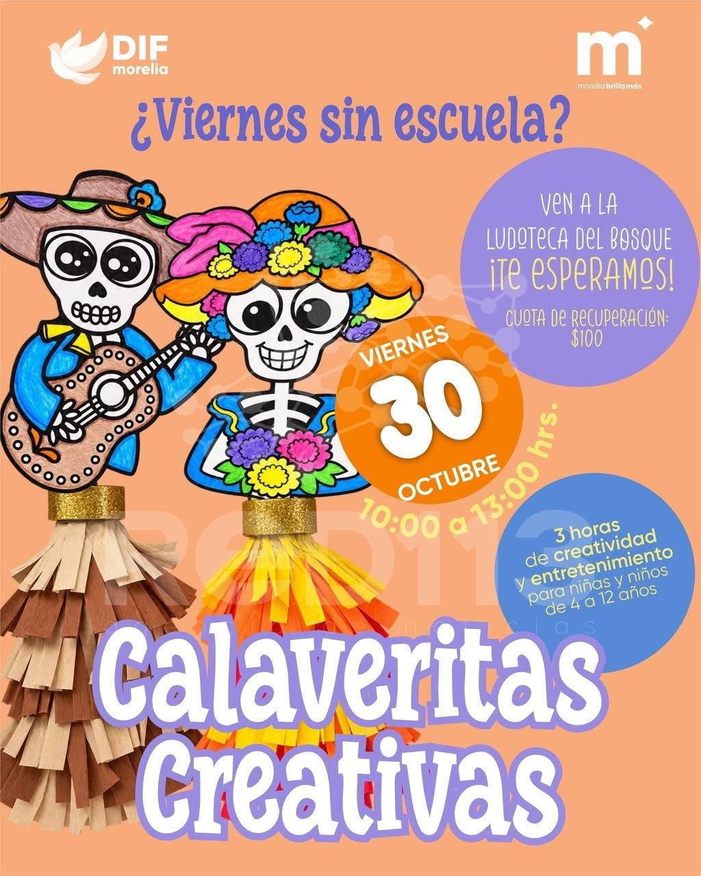 Paola Delgadillo invita a niñas y niños a crear calaveritas en la Ludoteca del Bosque